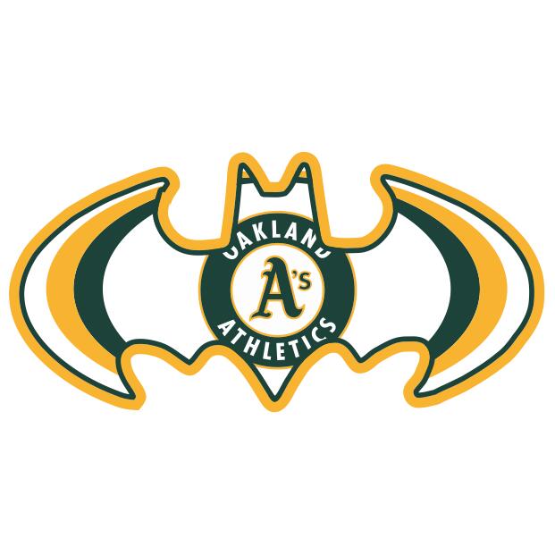 Oakland Athletics Batman Logo fabric transfer
